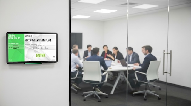 Source: Gemini. Meeting Room Display device outside meeting room