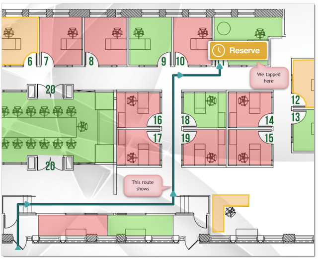 Door Tablet Floor Plan view. 