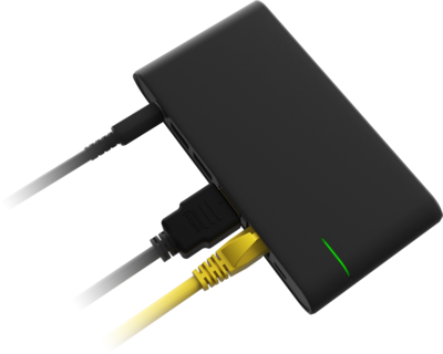 Door Tablet ABX2 with HDMI and Ethernet cables connected