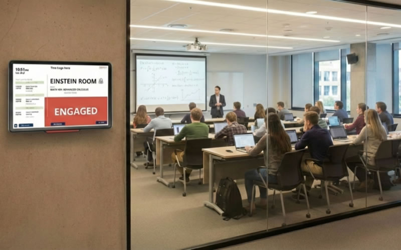 University using meeting room display